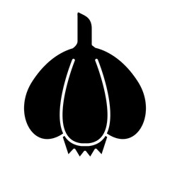 Garlic icon in glyph style