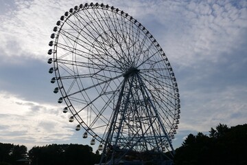 Ferris wheel in the evening, Japan