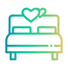bed Line Gradient Icon