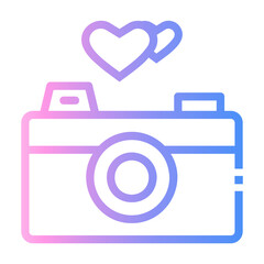 camera Line Gradient Icon