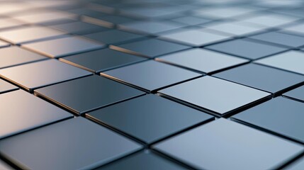 Floor abstract background concept. Close-up of sleek black tiles creating a modern, textured surface.