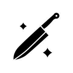 Knife icon in glyph style