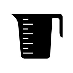 Measuring jug icon in glyph style