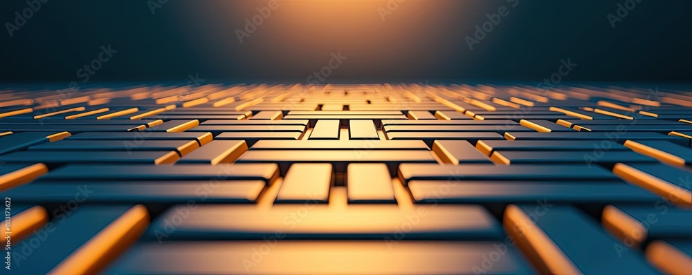 Poster Floor abstract background concept. Abstract design showcasing illuminated geometric shapes on a textured surface.
