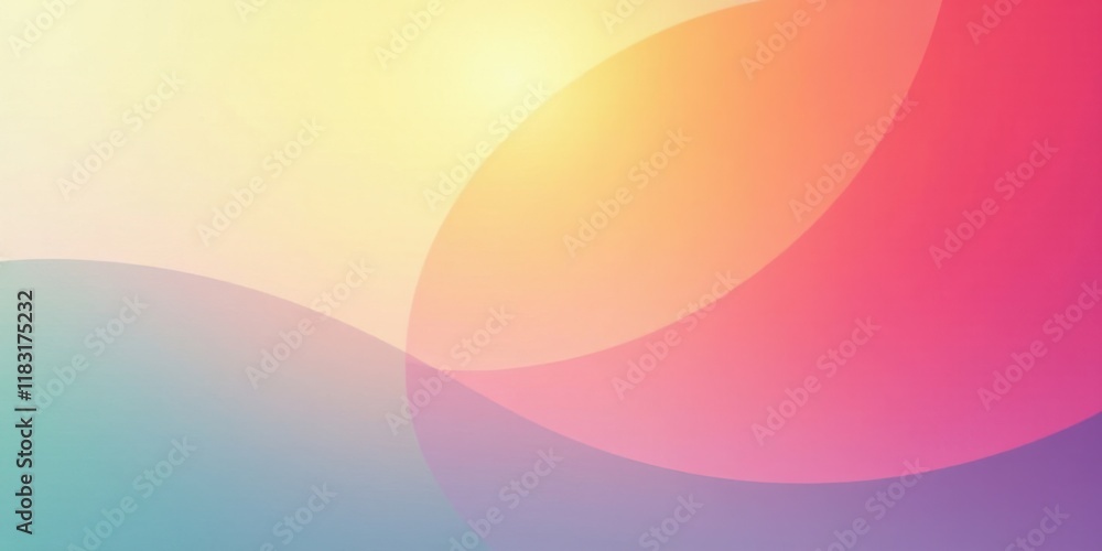 Poster Abstract Pastel Gradient Background with Smooth Curves and Soft Hues