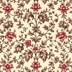 Fototapeta premium seamless pattern with flowers