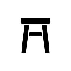 Chair icon in glyph style