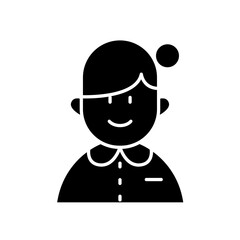 Woman icon in glyph style