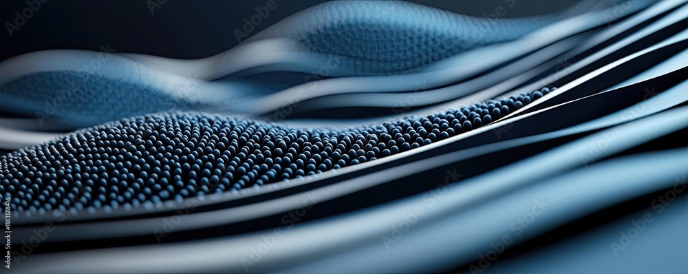 Aufkleber Dots abstract background idea. Abstract blue wave patterns with intricate textures creating a modern visual experience.