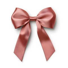 classic bow hair accessory in soft pink silk finish, perfect for styling