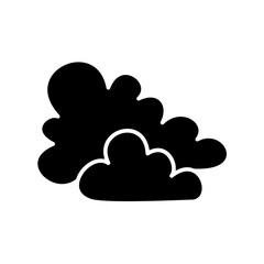 Cloud icon in glyph style