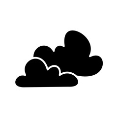 Cloud icon in glyph style