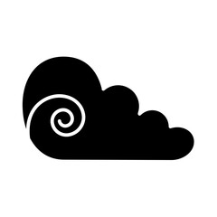 Abstract Cloud , Chinese Cloud , Curl cloud ,Decoration cloud icon in glyph style