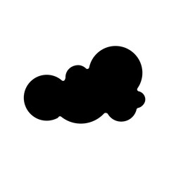 Cloud icon in glyph style