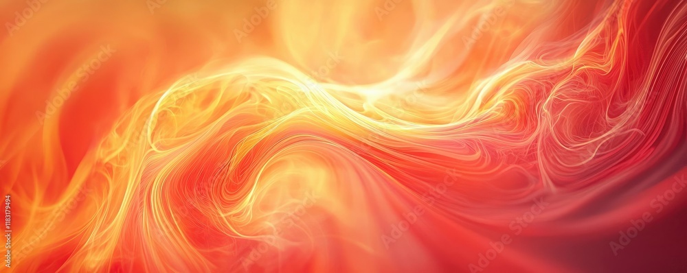 Poster Fire abstract background concept. An abstract colorful swirl of red and orange hues that evokes a sense of warmth.