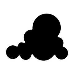 Cloud icon in glyph style