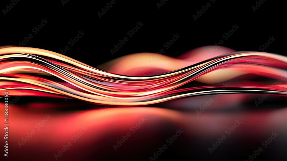 Poster fire abstract background concept. abstract wave design featuring glowing lines in vibrant colors and