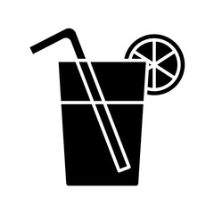 Lemonade icon in glyph style