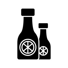 Lemonade icon in glyph style
