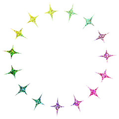 ホログラム_フレーム_四芒星