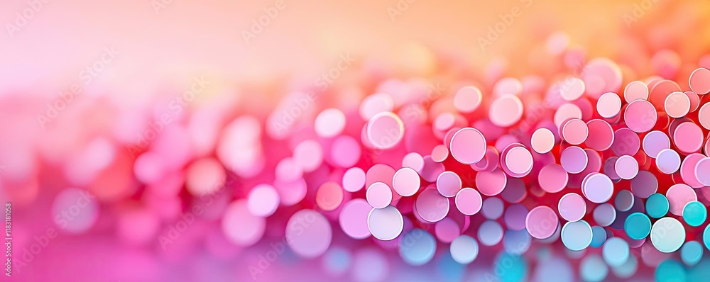 Aufkleber Dots abstract background idea. Vibrant abstract background with colorful blurred lights and bokeh effects.