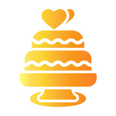 wedding cake Gradient icon