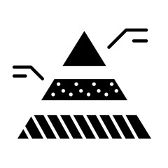 graph icon in glyph style