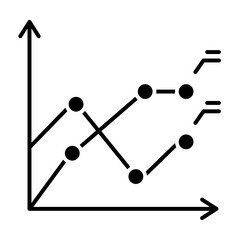 graph icon in glyph style