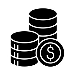Money icon in glyph style