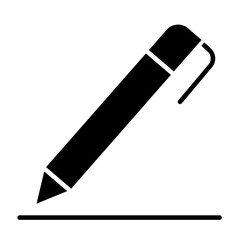 Pen icon in glyph style