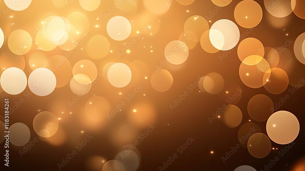 Aufkleber Dots abstract background idea. A stunning golden bokeh background with shimmering light for artistic projects.