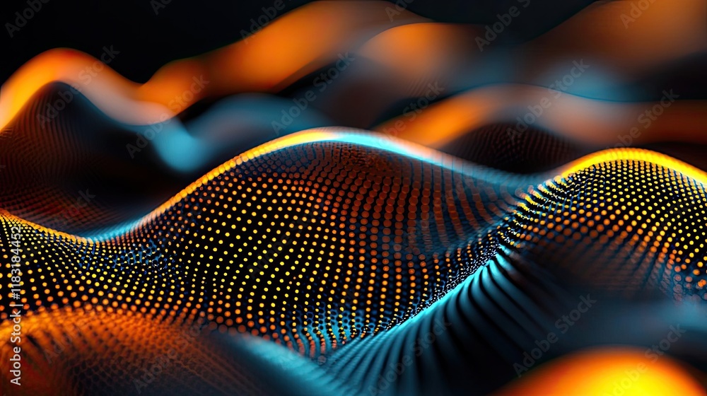 Aufkleber Dots abstract background idea. Abstract wave patterns in vibrant colors create a dynamic visual experience.
