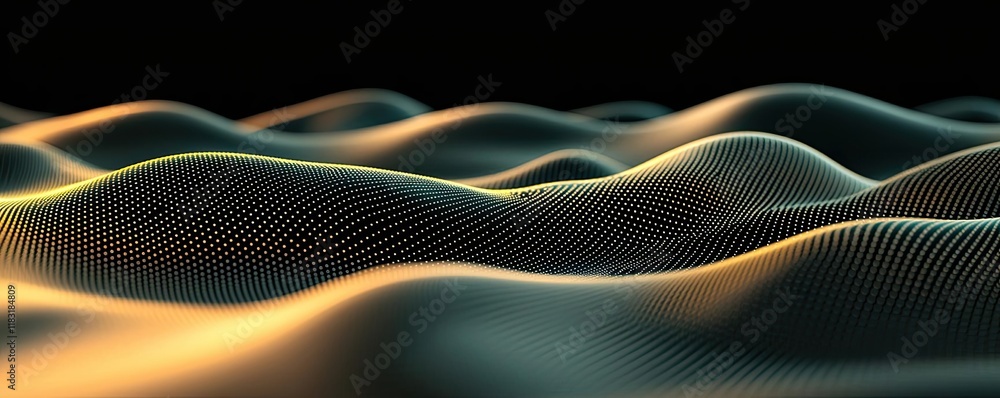 Poster Dots abstract background idea. Abstract waves in dynamic patterns, showcasing movement and modern design elements.