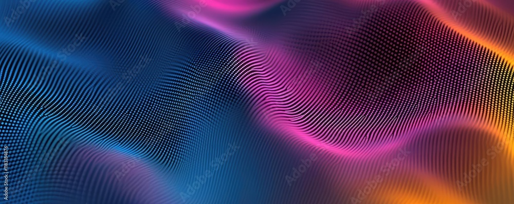 Aufkleber Dots abstract background idea. Vibrant abstract background with colorful waves and flowing patterns for creative designs.