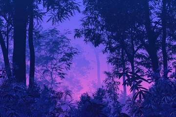 Fototapeta premium Forest in spring purple backgrounds outdoors.