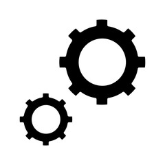 Cog icon in glyph style