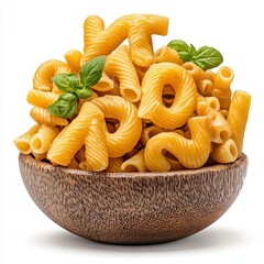 A photostock of golden pasta letters arranged in alphabetical order on a white background, perfect for culinary and creative designs. High Quality