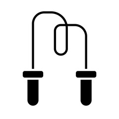 Jump rope icon in glyph style