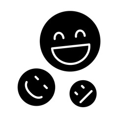 Fototapeta premium Emotion icon in glyph style