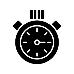 Stopwatch icon in glyph style
