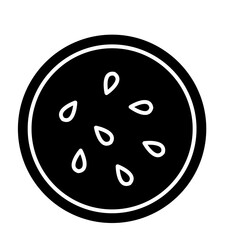 Passion fruit icon in glyph style