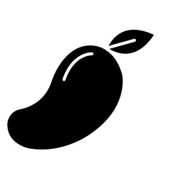 Mango icon in glyph style