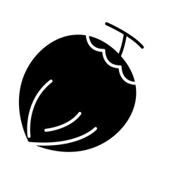 Coconut icon in glyph style