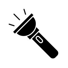 Flashlight icon in glyph style