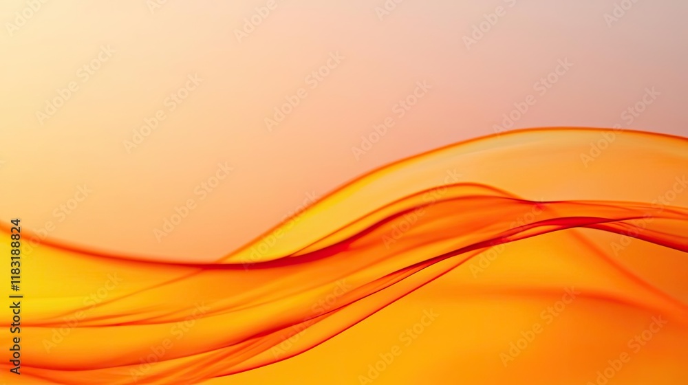 Poster fire abstract background concept. vibrant orange wave patterns evoke fluid movement and energy in a 