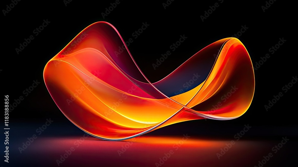 Poster fire abstract background concept. vibrant abstract design with flowing curves and luminous colors on