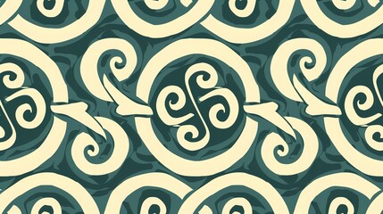 Fototapeta premium spiral pattern seamless wallpaper