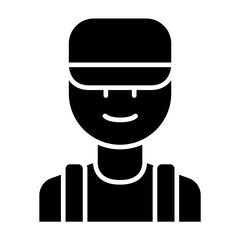 tourist icon in glyph style