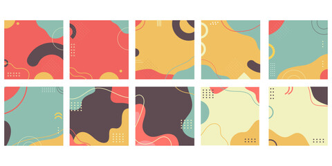 Abstract Shape Background Set