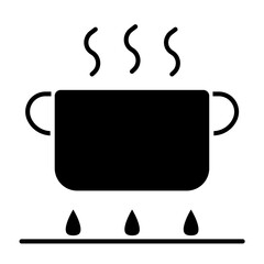 Cooking icon in glyph style